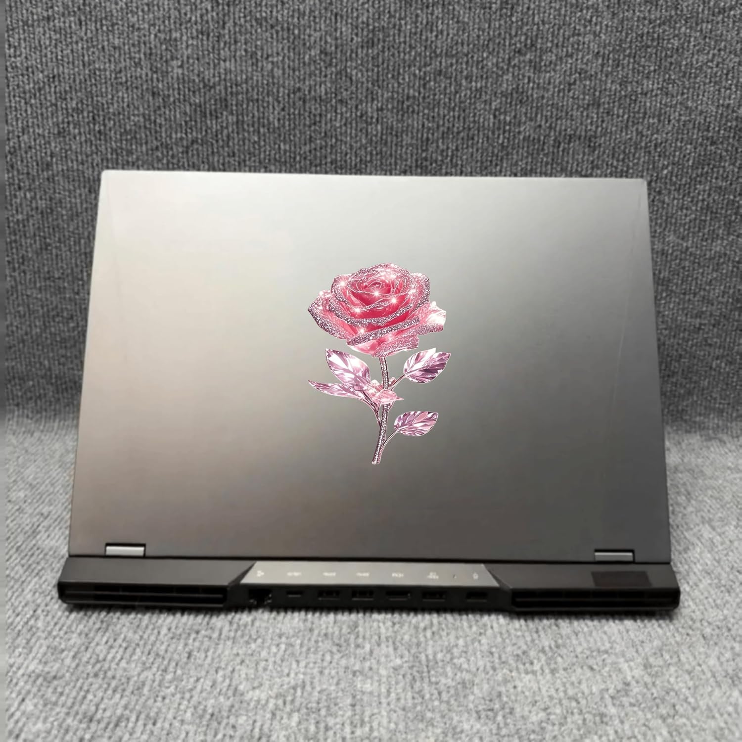 Crystal Rose Car Stickers – 5.5-Inch Waterproof Removable Vinyl Decals, Durable Decorative Stickers for Cars, SUVs, Motorcycles, Bicycles, Laptops, Suitcases, Refrigerators, Walls, Doors, 2 Pack