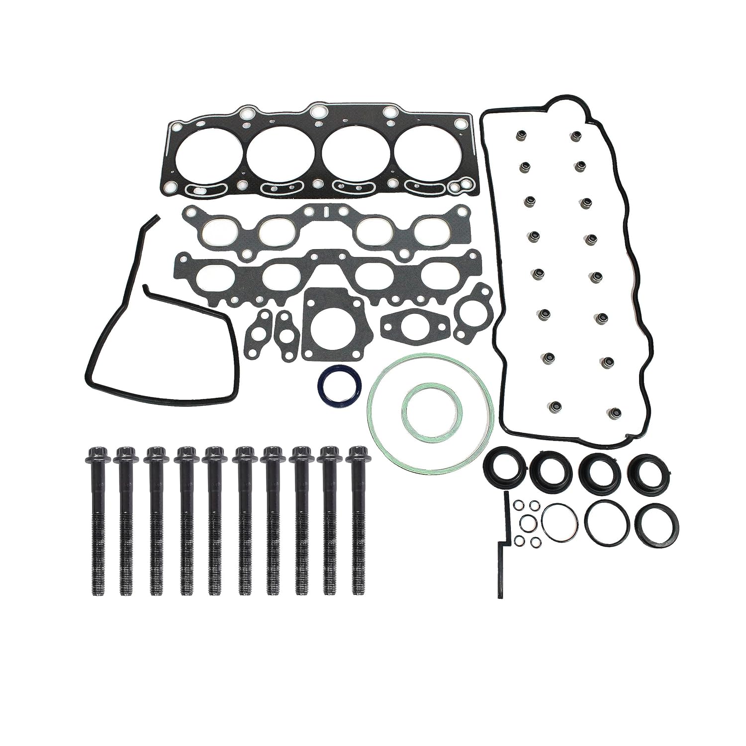 DNJ HGB907 Cylinder Head Gasket Set with Head Bolt Kit for 1987-1991 Toyota Camry 2.0L 1998cc 122cid L4 DOHC