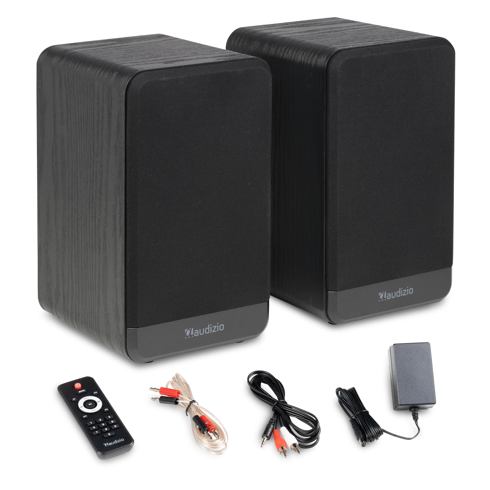 Audizio BS10 – Altavoces Activos de estantería 80W con Bluetooth 5.3, HDMI ARC, RCA, USB y Entrada Phono para Tocadiscos Vinilo, Equipo HiFi para casa, Home Cinema y Ordenador, Color Negro