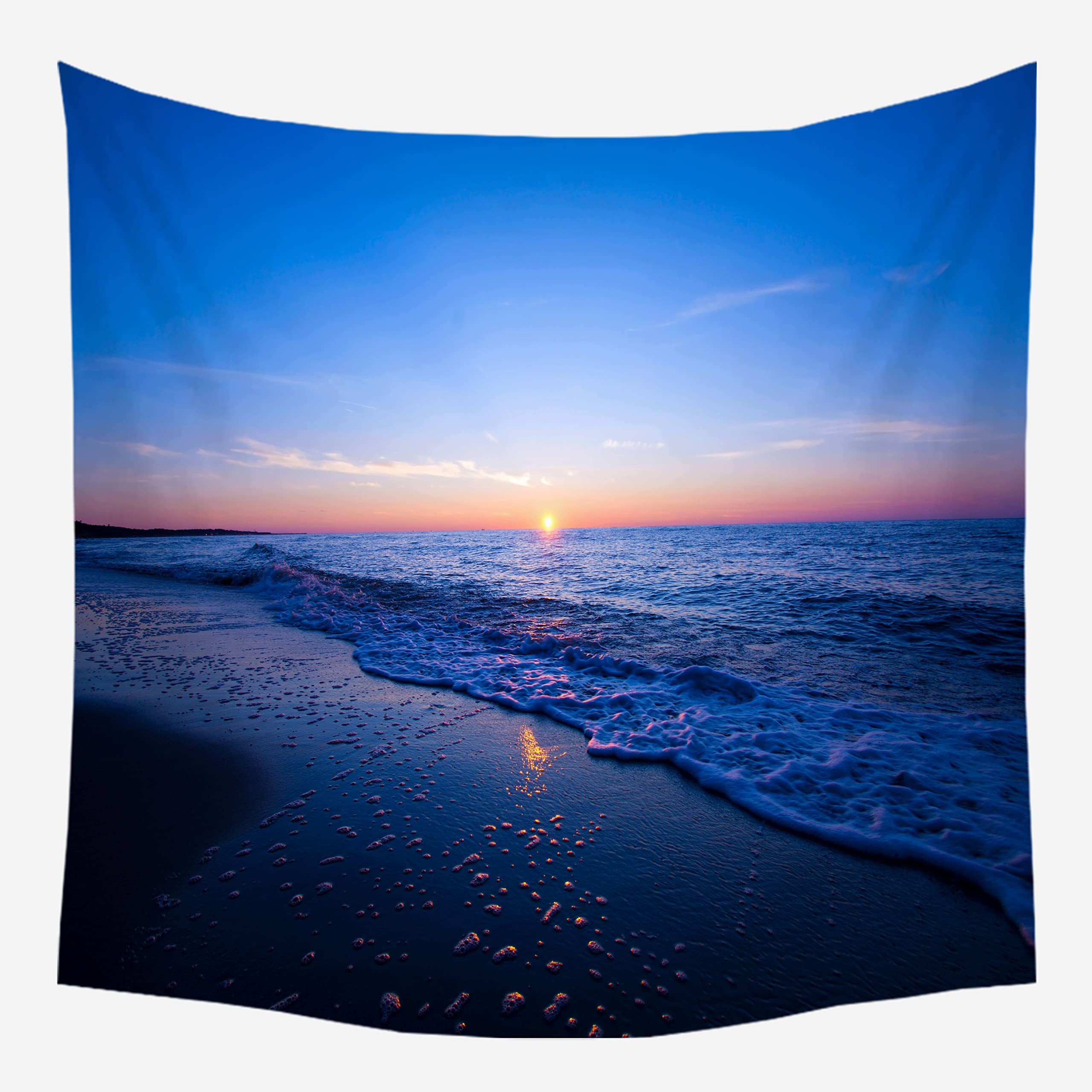 EHOMERY Tapestry Trippy Cheap For Bedroom Teen Girl Colorful Beach Sea Sunset Natural Landscape Living Room Decor Aesthetic Wall Hanging Blanket Art Décor 150X200Cm