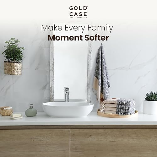 Miniatura 5 de GOLD CASE HOME COLLECTION Aphrodite - Juego de 4 toallas de mano turcas para baño, 100% algodón, toallas decorativas de lujo, toalla de mano de