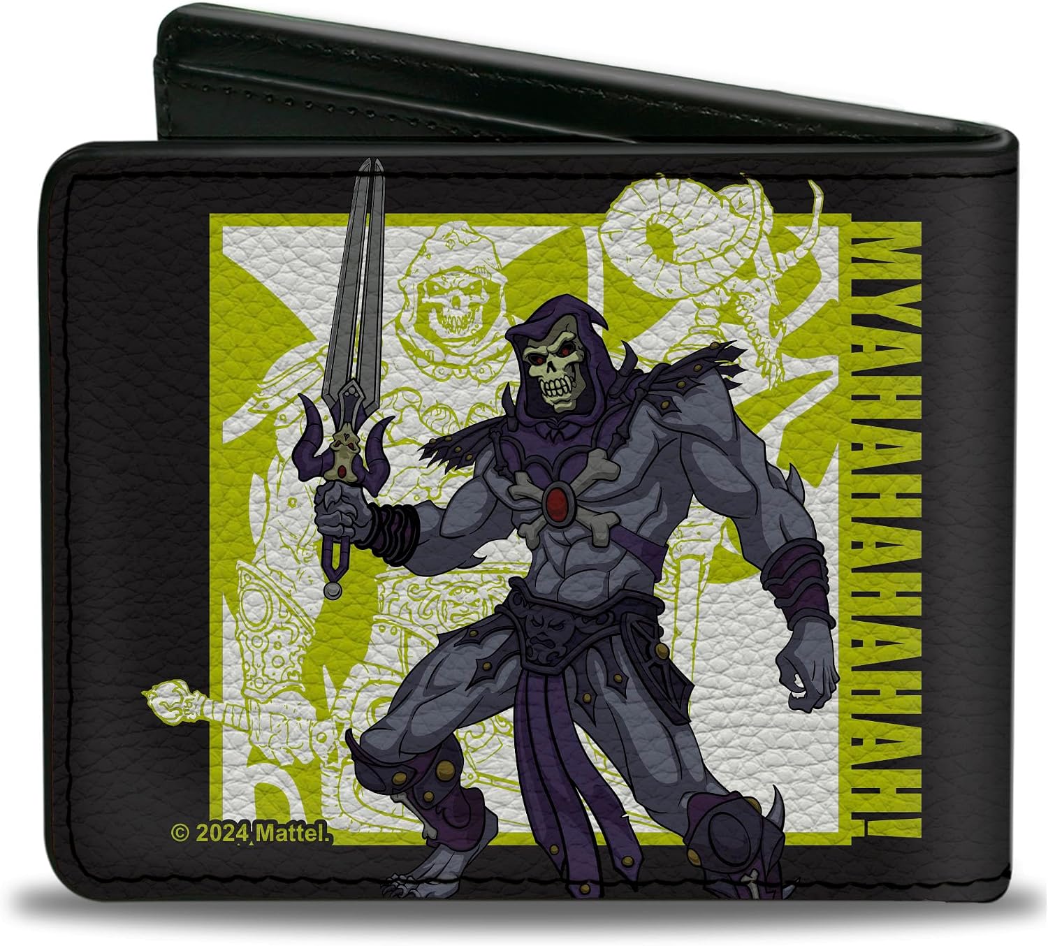 Buckle-Down Masters of the Universe Wallet, Bifold, Masters of the Universe He Man and Skeletor Pose and Quotes, Vegan Leather