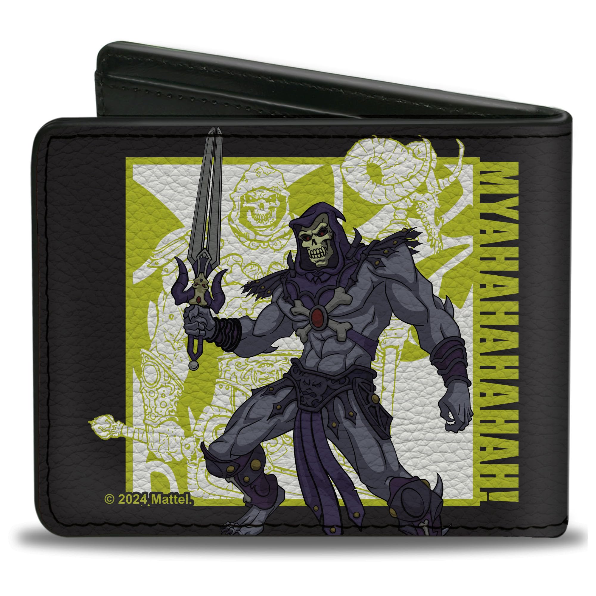 Buckle-Down Masters of the Universe Wallet, Bifold, Masters of the Universe He Man and Skeletor Pose and Quotes, Vegan Leather