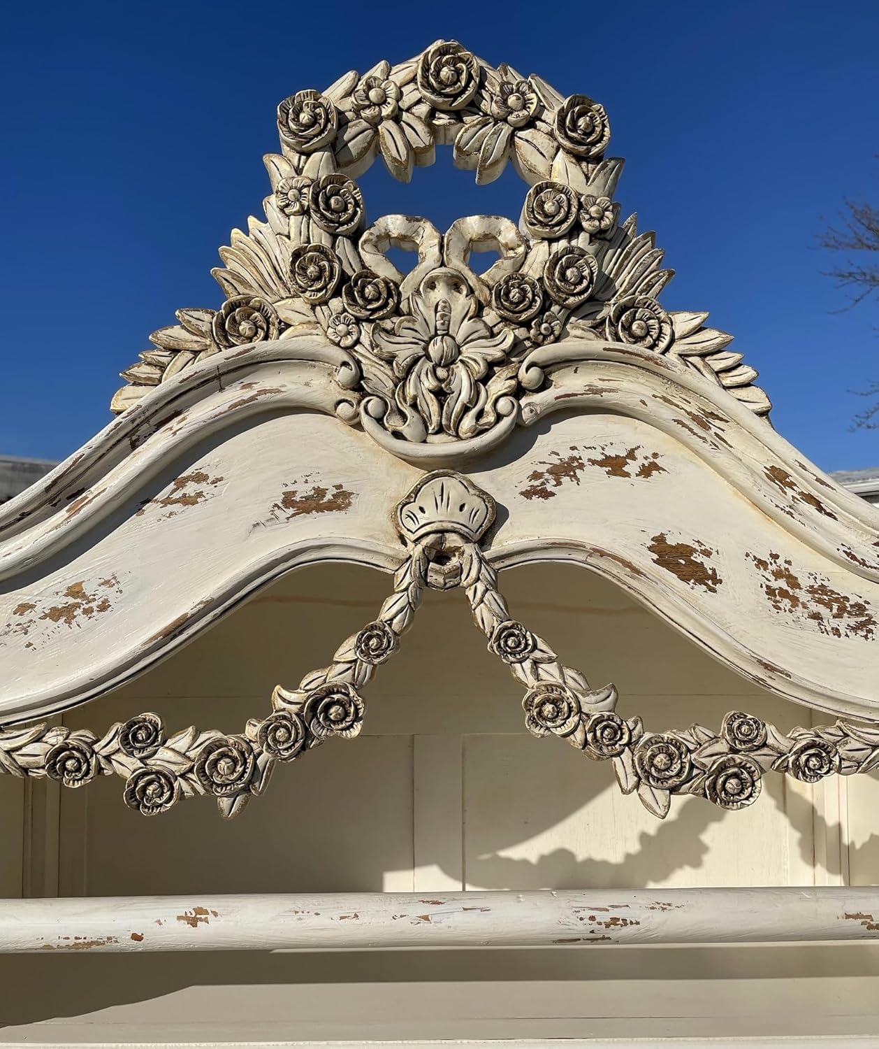 Large Hand Carved for Bedroom, Living Room, Home Office(WHITE)