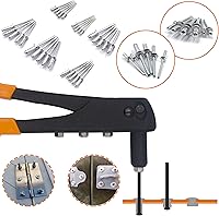 Vista 3 de ISPINNER Kit surtido de remaches ciegos de aluminio de 225 piezas con herramienta de remache manual resistente, 6 tamaños de remaches