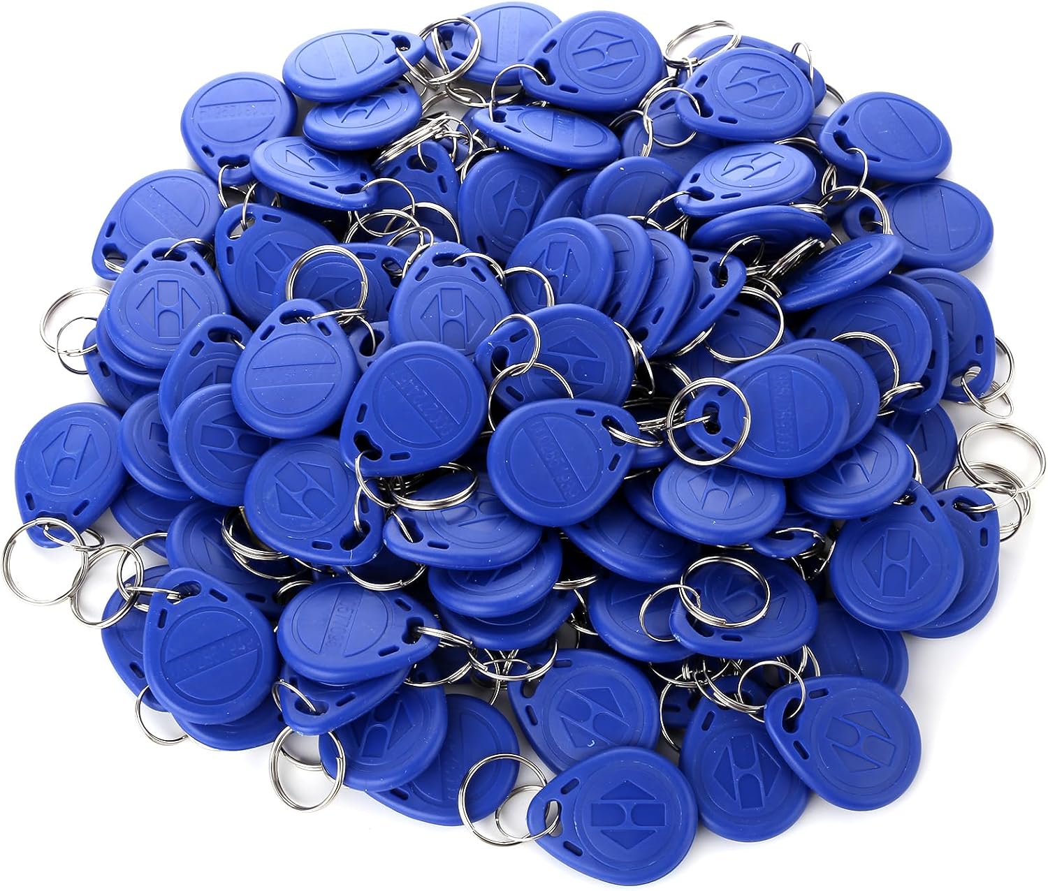 100pcs 125khz Wholesale New RFID Proximity Id Card Token Tags Key Keyfobs (Blue)