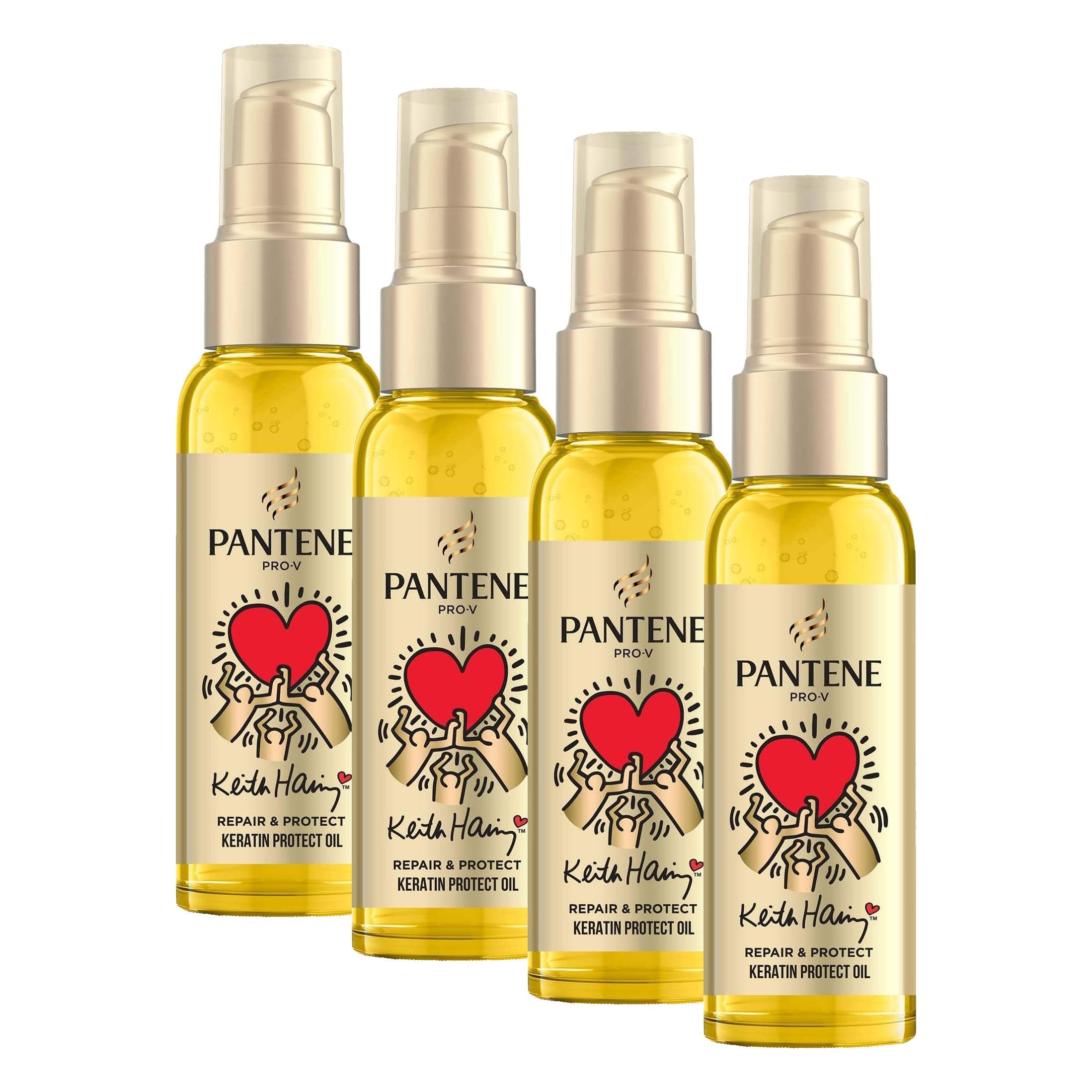 PANTENE Keith Haring Yoğun Bakım Keratin Yağı 100 Mililitre (4 paketi)