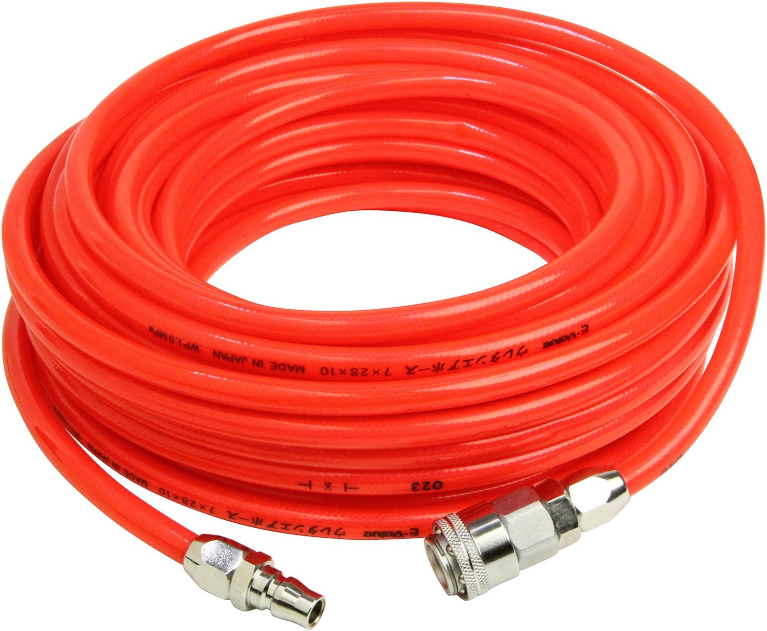 E-Value EUH-10R Urethane Hose, Inner Diameter x Outer Diameter: 0.3 inch x 0.4 inch (7 x 10 mm), 32.8 ft (10 m), Clear Red, Made In Japan