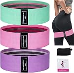 Bandes de résistance pour l'exercice pour les femmes et les hommes avec 3 Différents niveaux de force,bandes d'étirement pour jambes de booty,travail,Pilates,Yoga,bande élastique avec conception non-dérapante