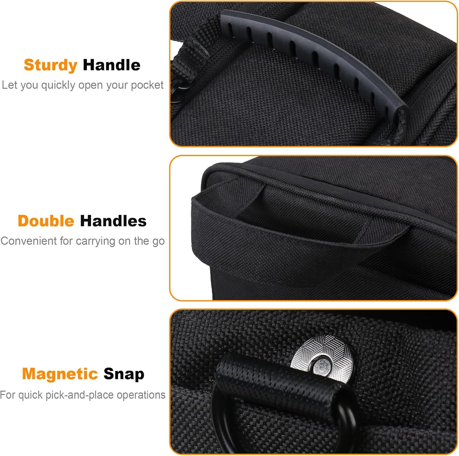 Lacdo Compact Camera Bag Case for SLR/DSLR and Mirrorless Cameras, Fits Canon, Nikon, Sony, Panasonic, Olympus Cameras and Lenses, Camera Shoulder Bag Crossbody Sling Bag for Photographer, Black