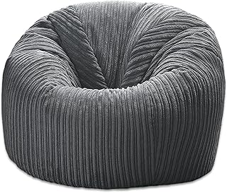 Beautiful Beanbags Childrens Jumbo Cord bean bag Childrens Jumbo Cord Beanbag Chair Ready Filled - Grey