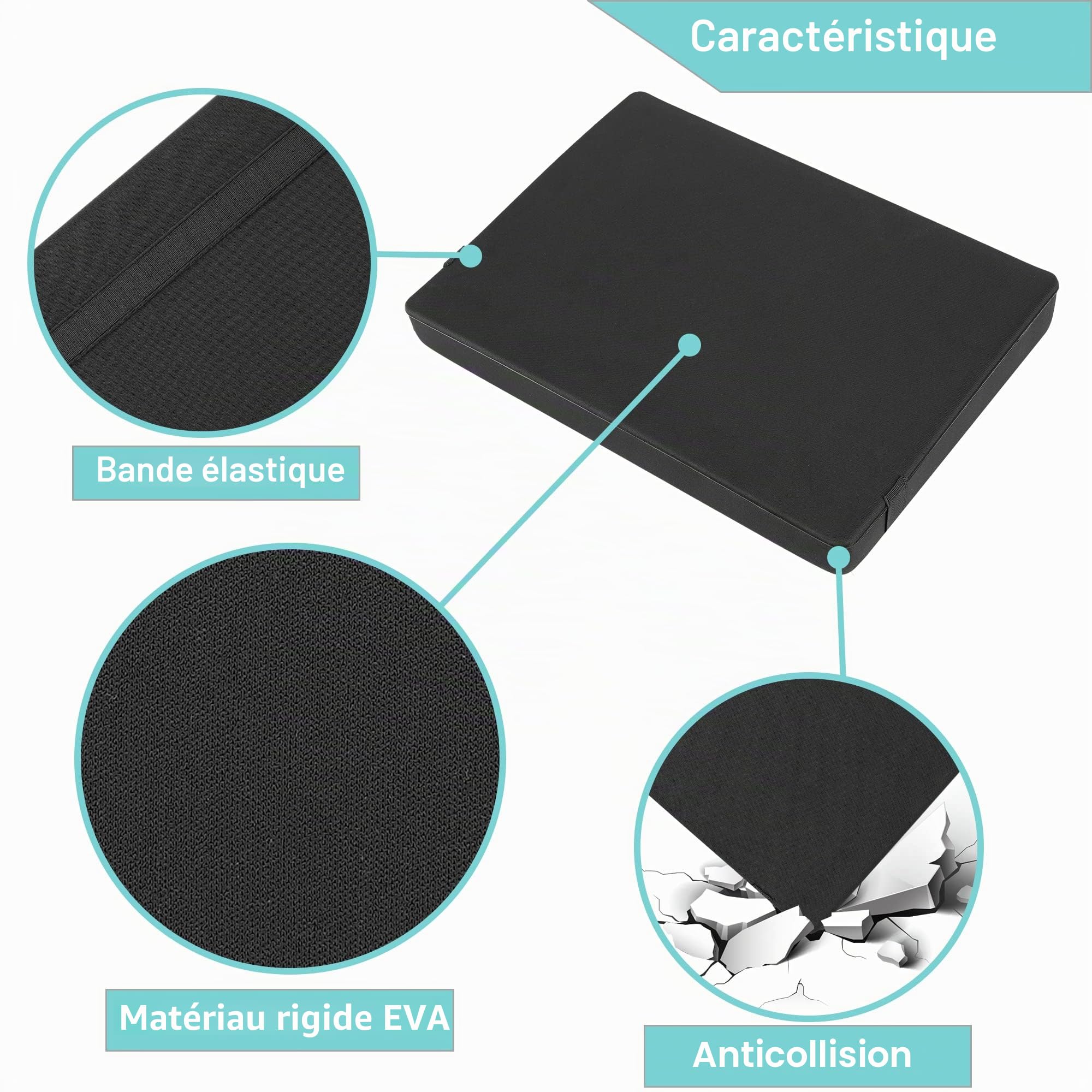 Boîte rigide en EVA pour figurines miniatures – Étui de transport à 36 emplacements, couche de mousse pré-rainurée compatible avec les figurines 40K, DND et toutes les petites figurines (étui