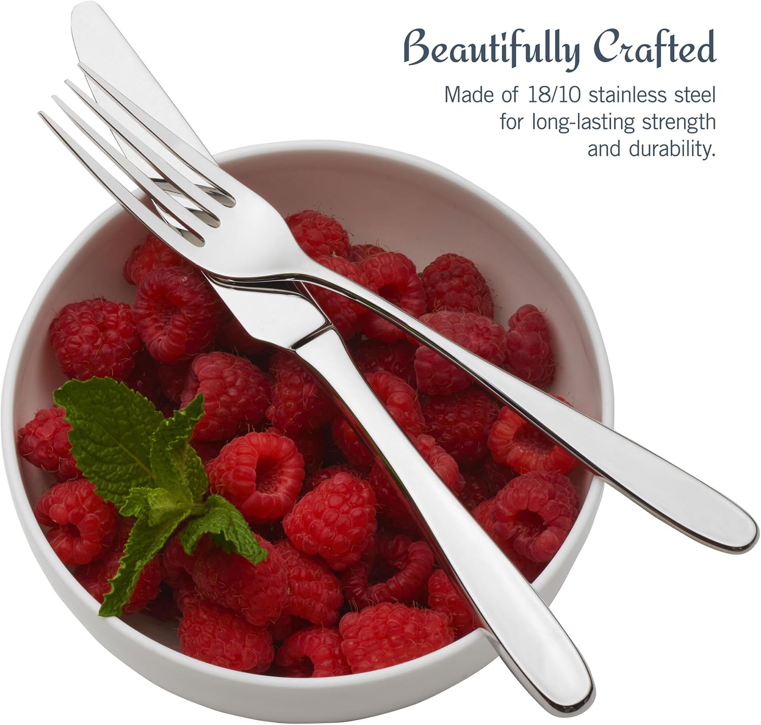 Mikasa Laken Stainless Steel Flatware Set, 65-Piece, Service for 12