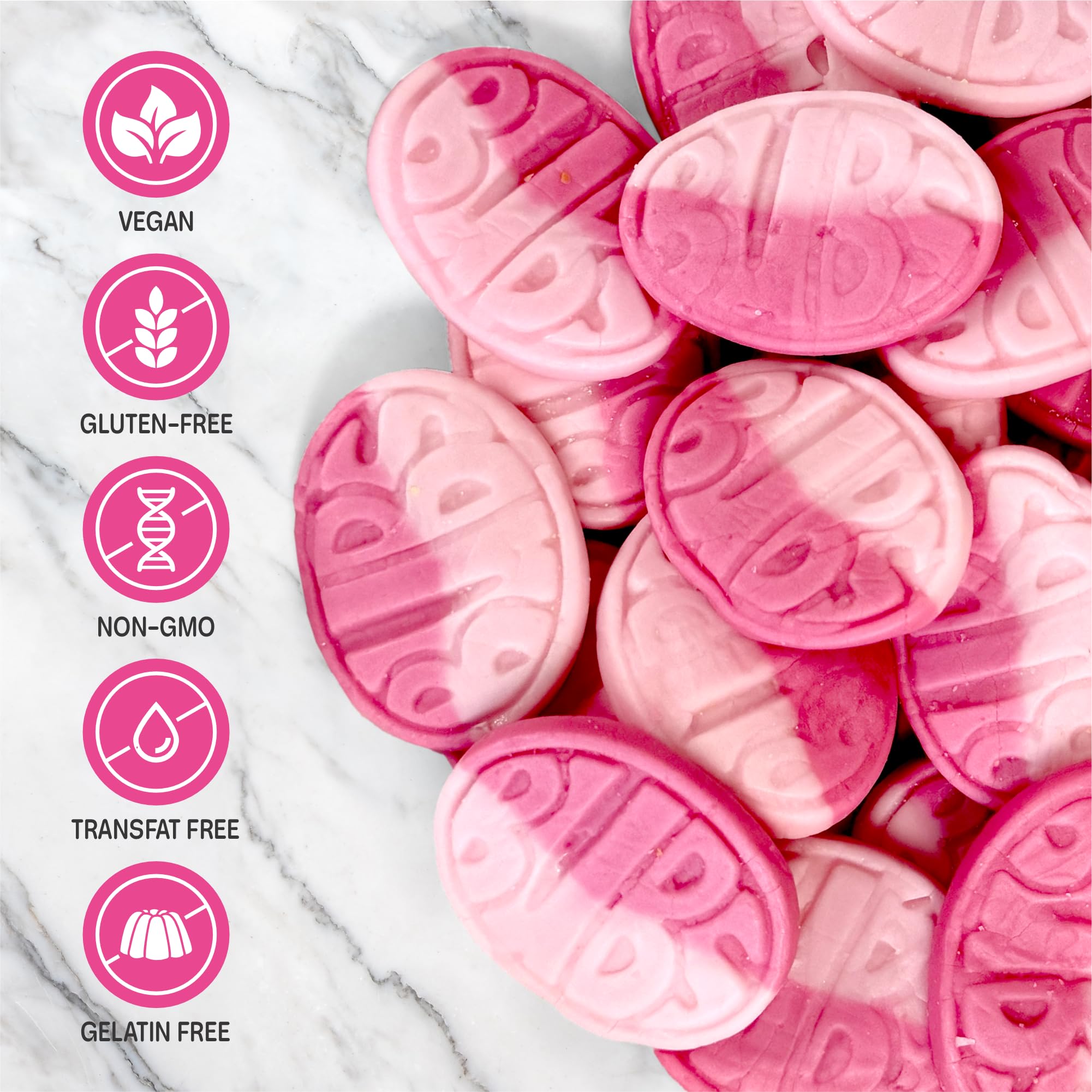 Bubs Swedish Candy - Wild Strawberry Pomegranate Sweet Ovals, Authentic Swedish Flavor in Every Bite, Perfect for Satisfying Your Sweet Tooth (1/2 LB)