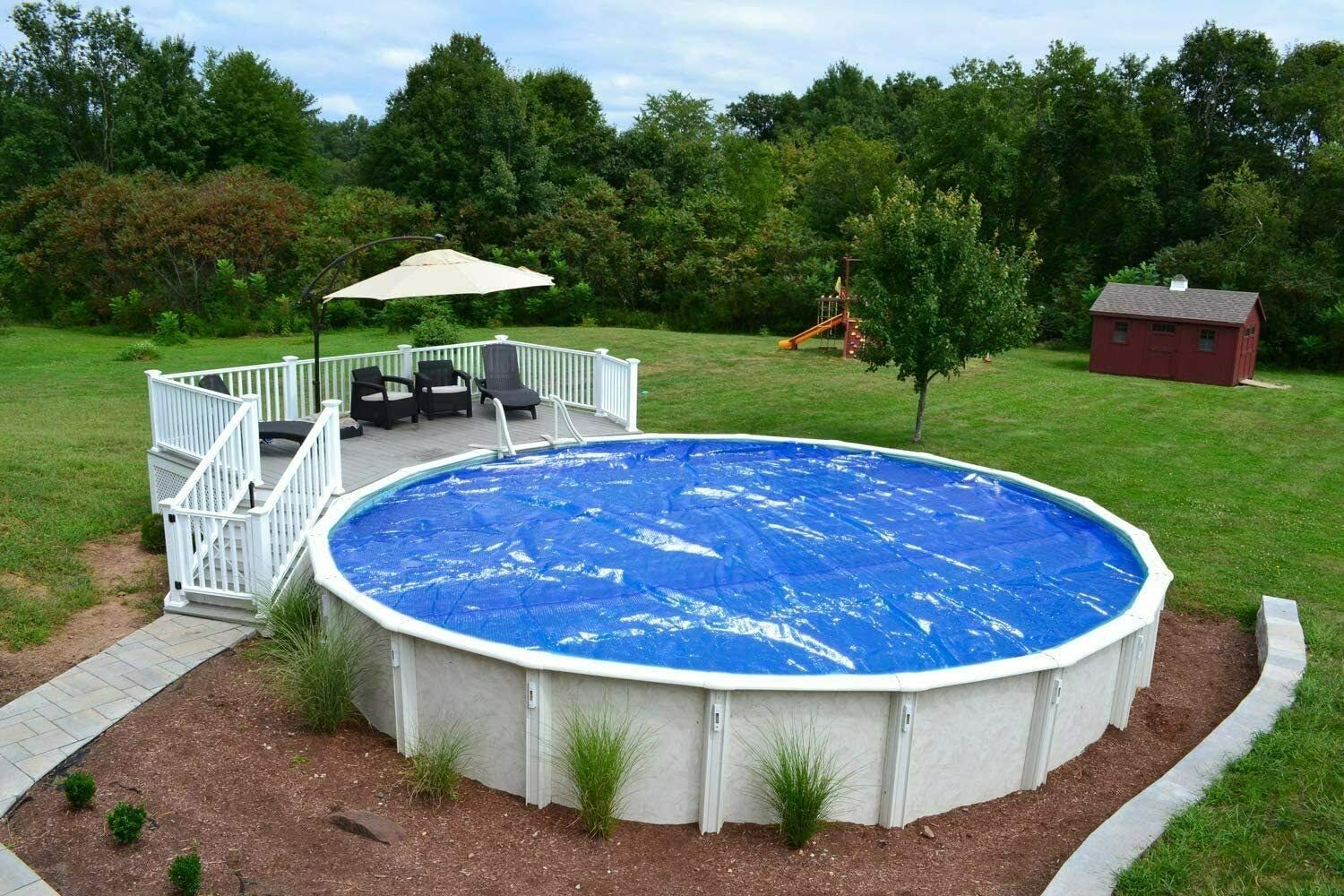 Sun2Solar Blue 20-Foot-by-36-Foot Rectangle Solar Cover | 800 Series Style | Heat Retaining Blanket for In-Ground and Above-Ground Rectangular Swimming Pools | Use Sun to Heat Pool | Bubble-Side Down