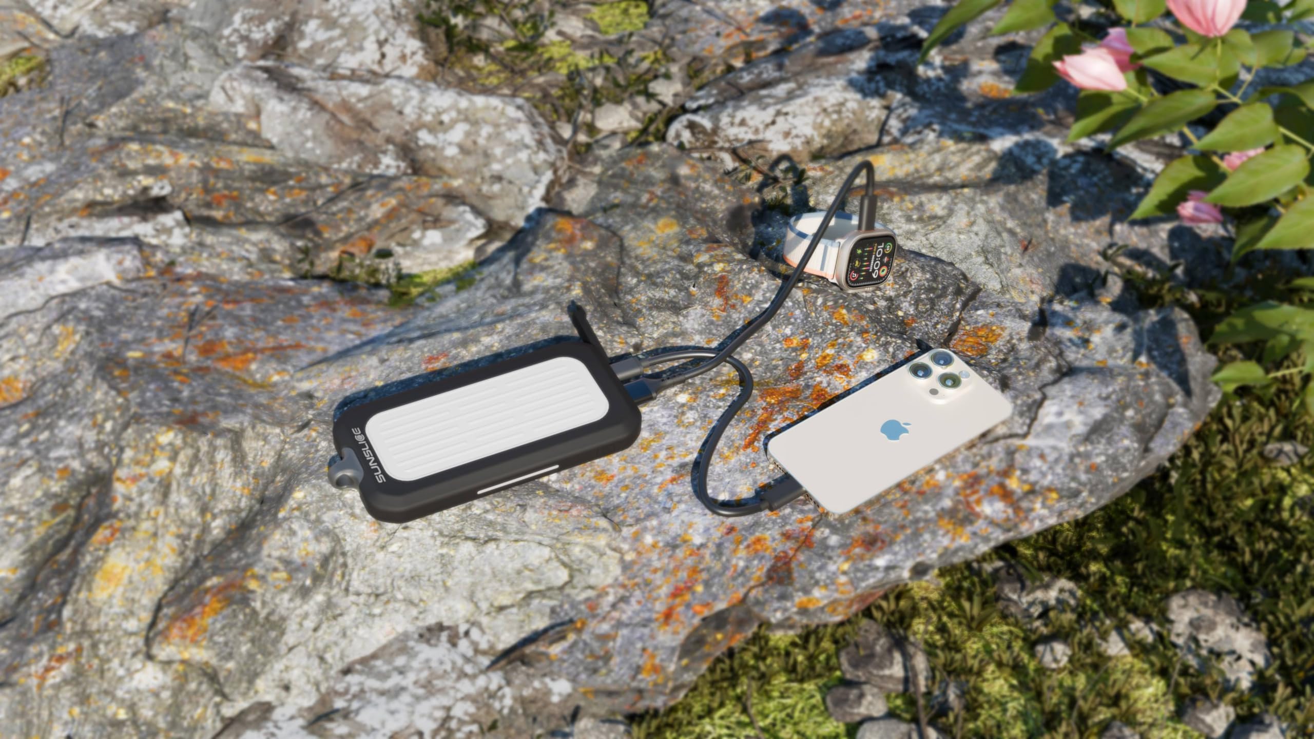 Sunslice Gravity 10 Extreme - Batteria esterna compatta e robusta, grande capacità 10.000 mAh, USB-C Power Delivery 20 W e USB-A Quick Charge 3.0, impermeabile IP67, ideale per viaggi, sport e outdoor