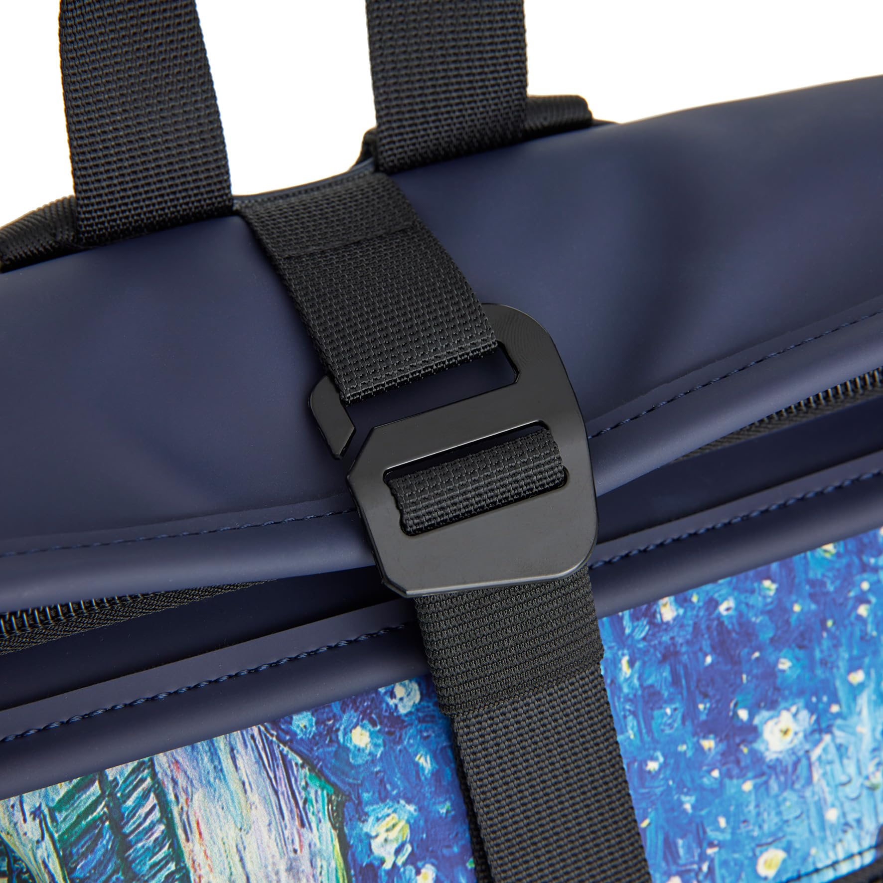 New Rebels Mart Los Angeles Cafe at Night Wasserabweisender Rucksack – 7l Rolltop – Modische Tasche Für Jedes Abenteuer – Wasserabweisender Rucksack Unisex - Night Darkgreen