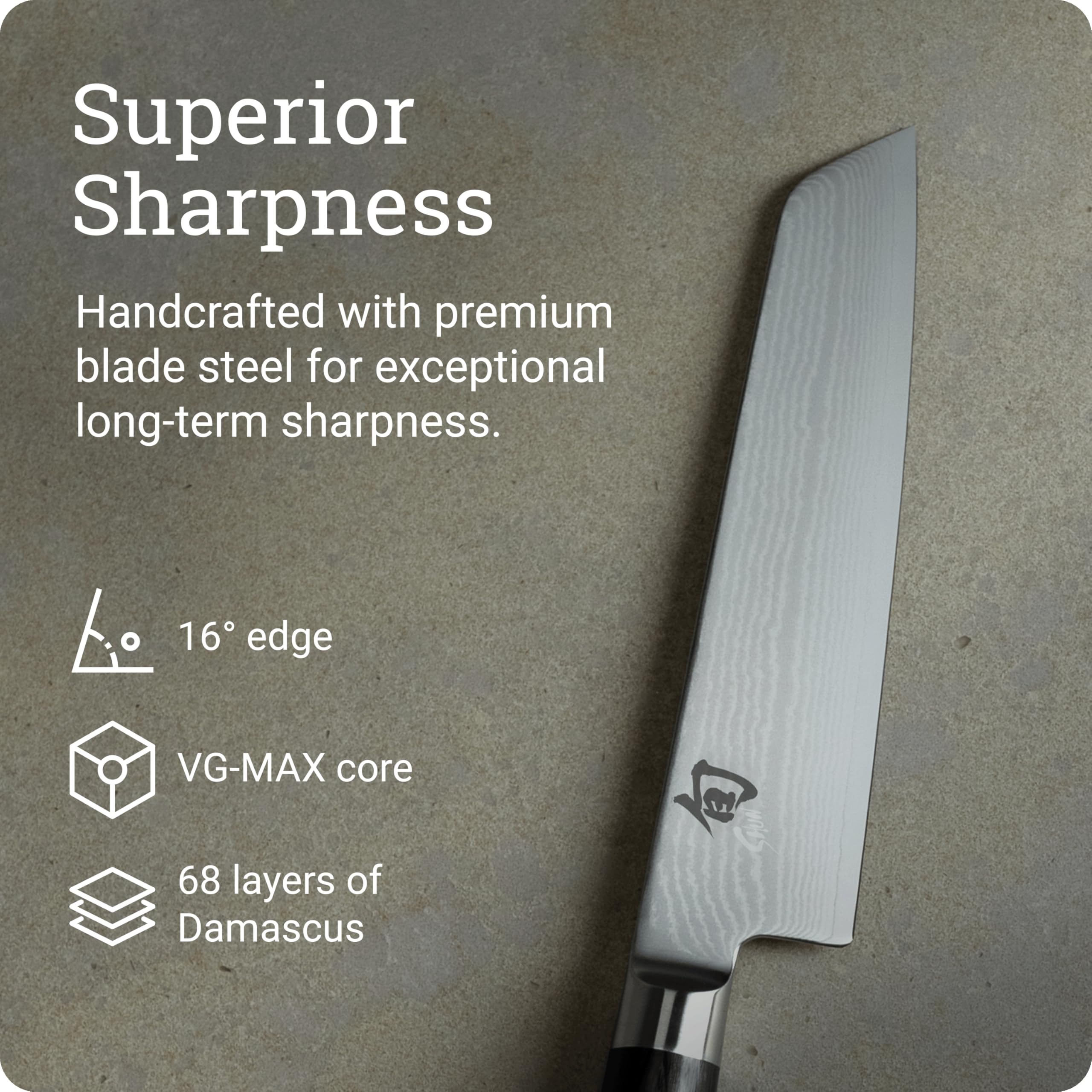 Shun Cutlery Classic Master Küchenmesser, 16,5 cm breit, perfekt für präzise Schnitte, ideal für die Zubereitung von Sandwiches oder Schneiden von kleinem Gemüse, handgefertigtes japanisches Messer