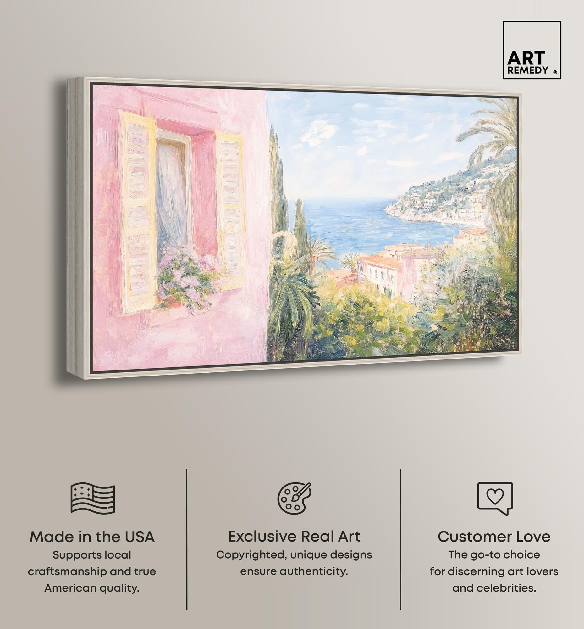Amazon.com: Art Remedy Mediterranean Pink Canvas Spring Color