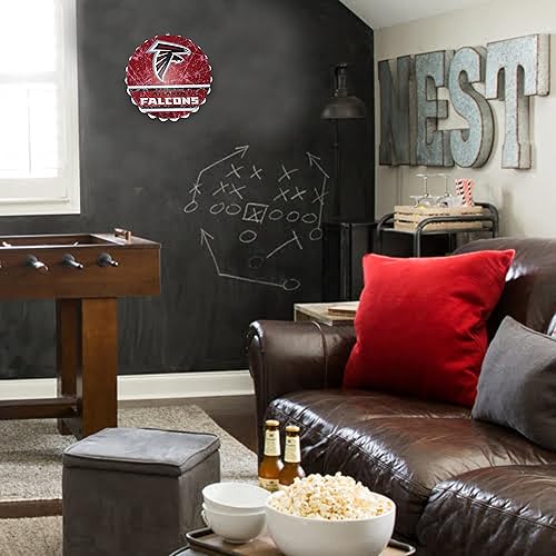 Vista 209 de Cartel de pared de Los Angeles Rams de 13 pulgadas con tapa de botella envejecida, edición limitada, de FOCO Rams, representa a la NFL y muestra tu