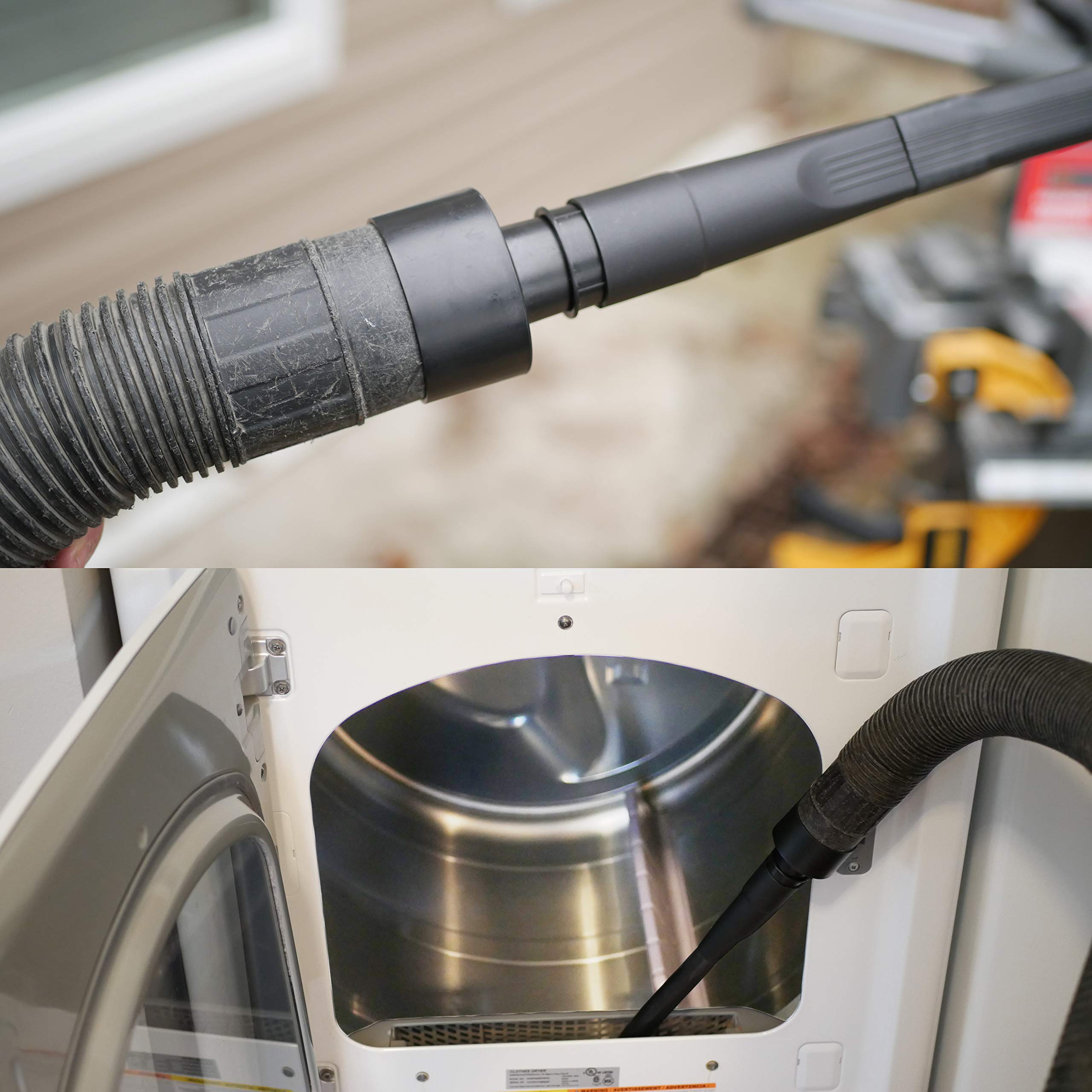 Mountain Trades Vacuum Hose Reducer 2-1/2 To 1-1/4 Plus Step Adapter Use With Wet Dry Shop Vac
