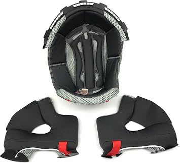 Castle CX200 Helmet Replacement Cheek Pad & Liner Set Black LG