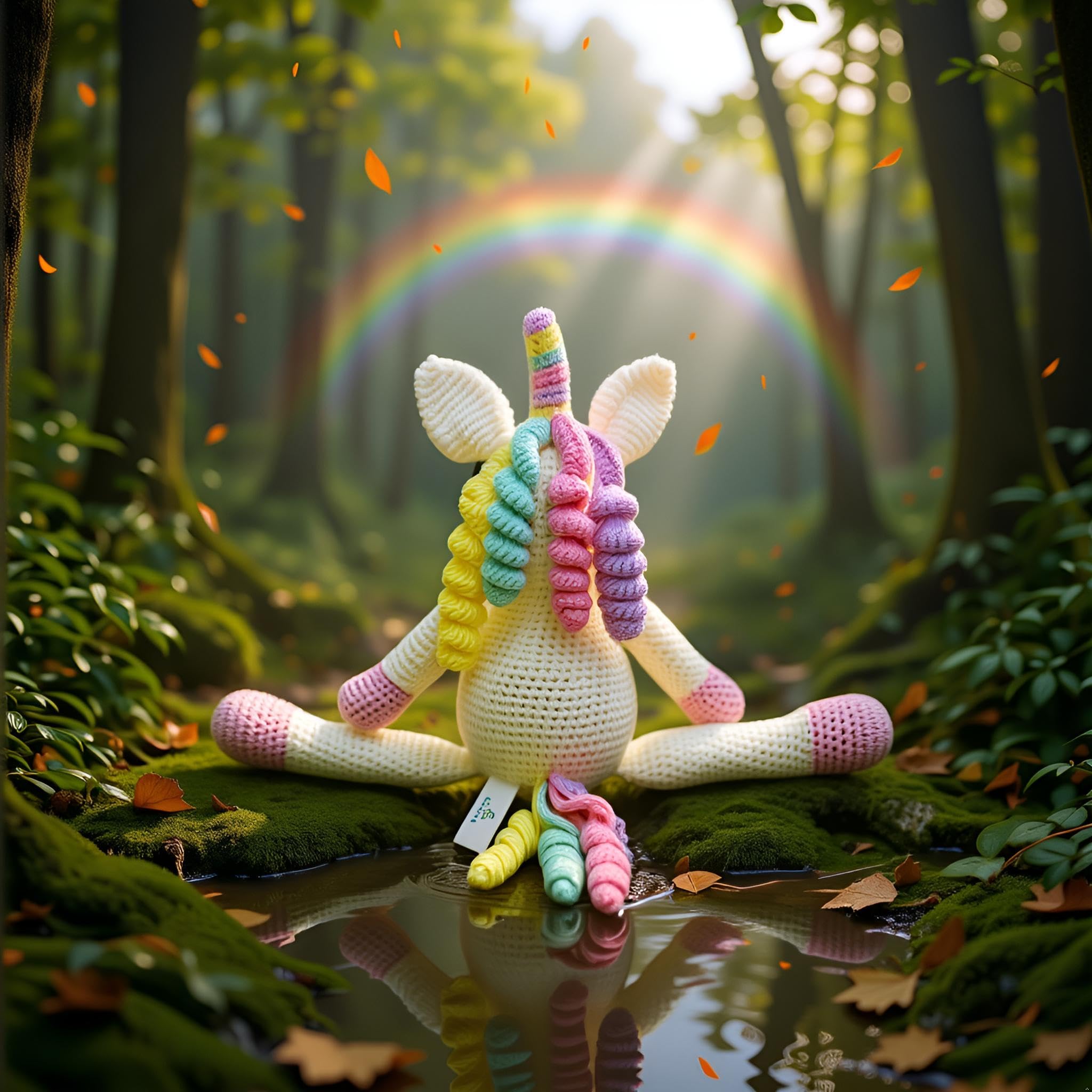 Unicorno di Peluche all'Uncinetto Fatto a Mano, Giocattoli Amigurumi per Bambini, Regali Originali all'Uncinetto per Neonati