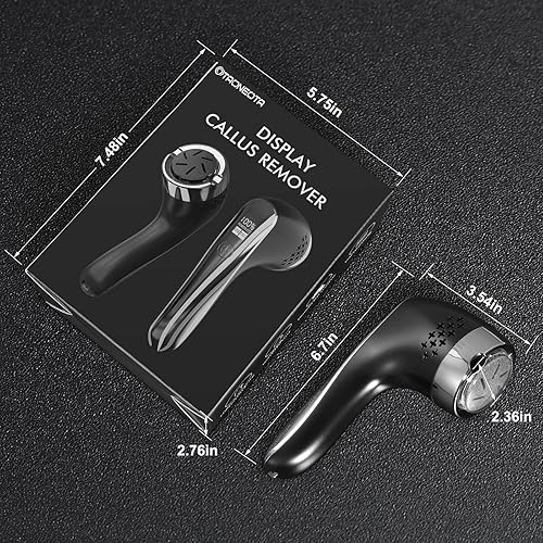 Miniatura 6 de Quitador eléctrico de callos para pies con aspiradora de caspa, kit de herramientas profesionales de pedicura con 3 rodillos, 2 velocidades y