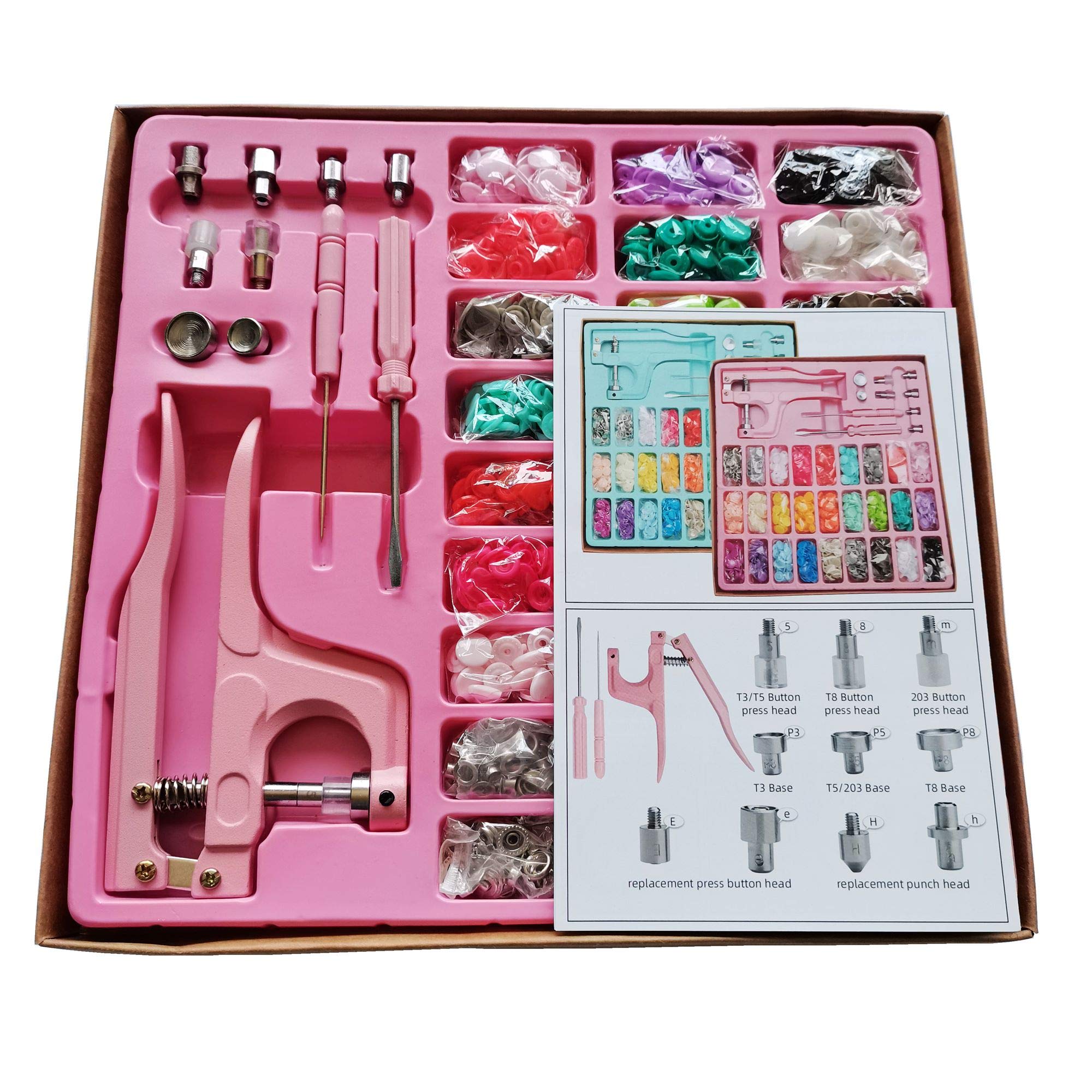 Amazon.com: HONEYSEW Snaps and Snap Pliers Set, 270 Sets Snap