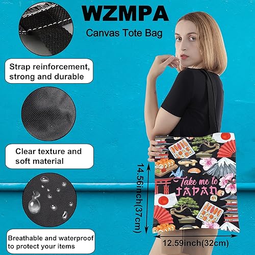 Miniatura 10 de WZMPA Bolsa de cosméticos de viaje de Japón Regalo de recuerdo de Japón Llévame a Japón Bolsa de cremallera Bolsa de regalo de cultura japonesa,