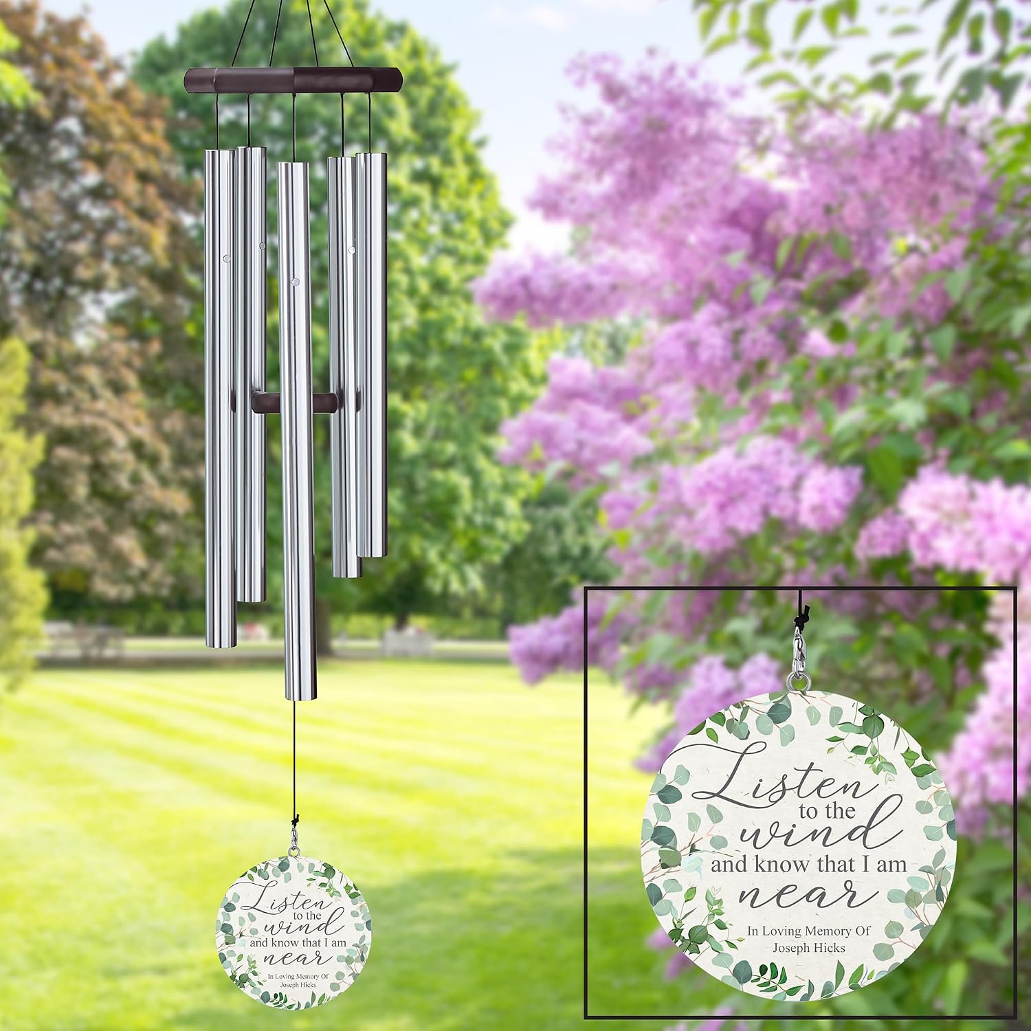 Let's Make Memories Personalized I Am Near Keepsake Memorial Wind Chime - Sympathy – 30" H