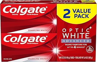 Optic White Advanced Sparkling White Toothpaste, 3.2 Oz, 2 Pack