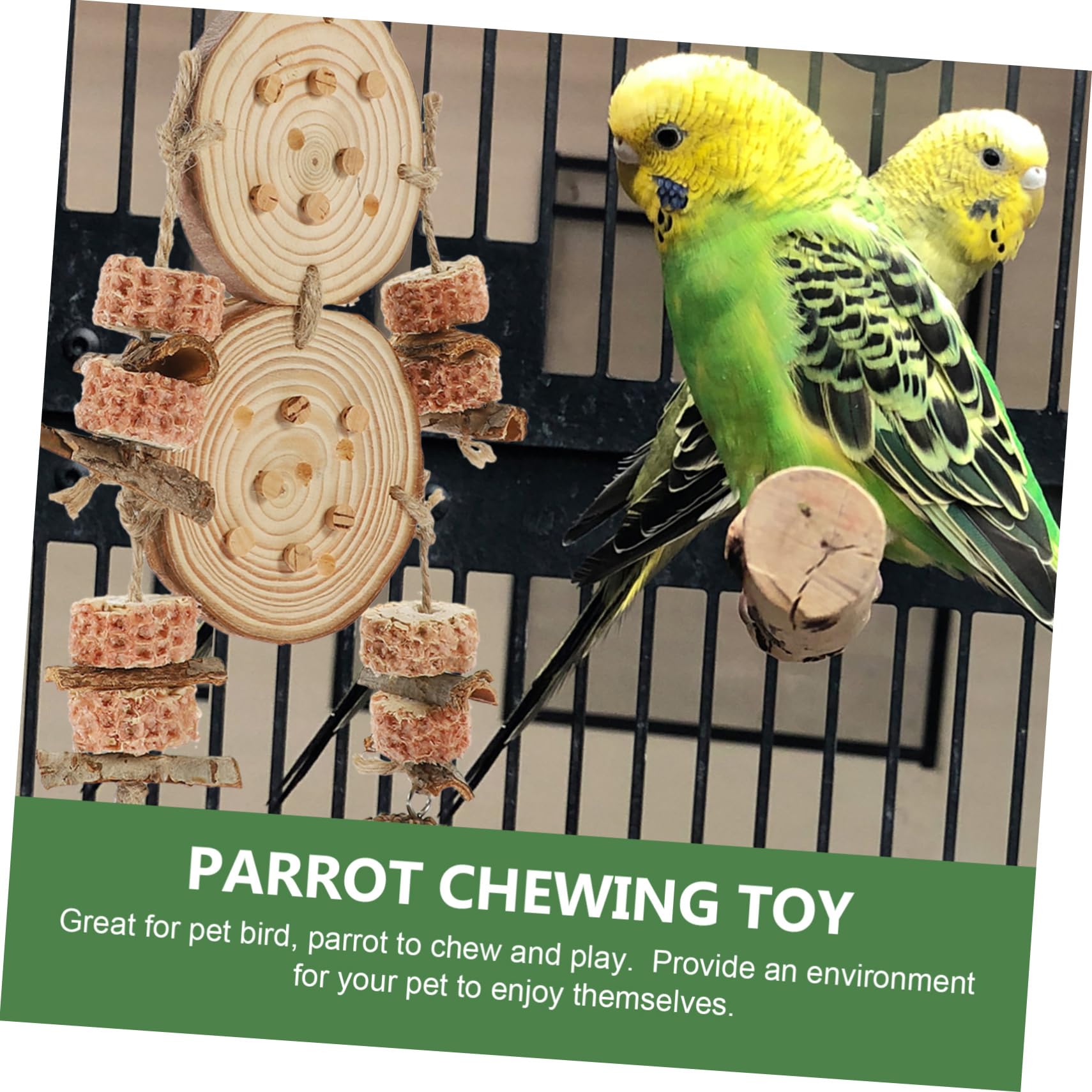 BESPORTBLE 5stücke Vogelspielzeug Kauspielzeug Für Papageien Hängendes Spielzeug Zur Beschäftigung Und Dekoration Im Vogelkäfig Aus Natürlichem Material Für Wellensittiche Und