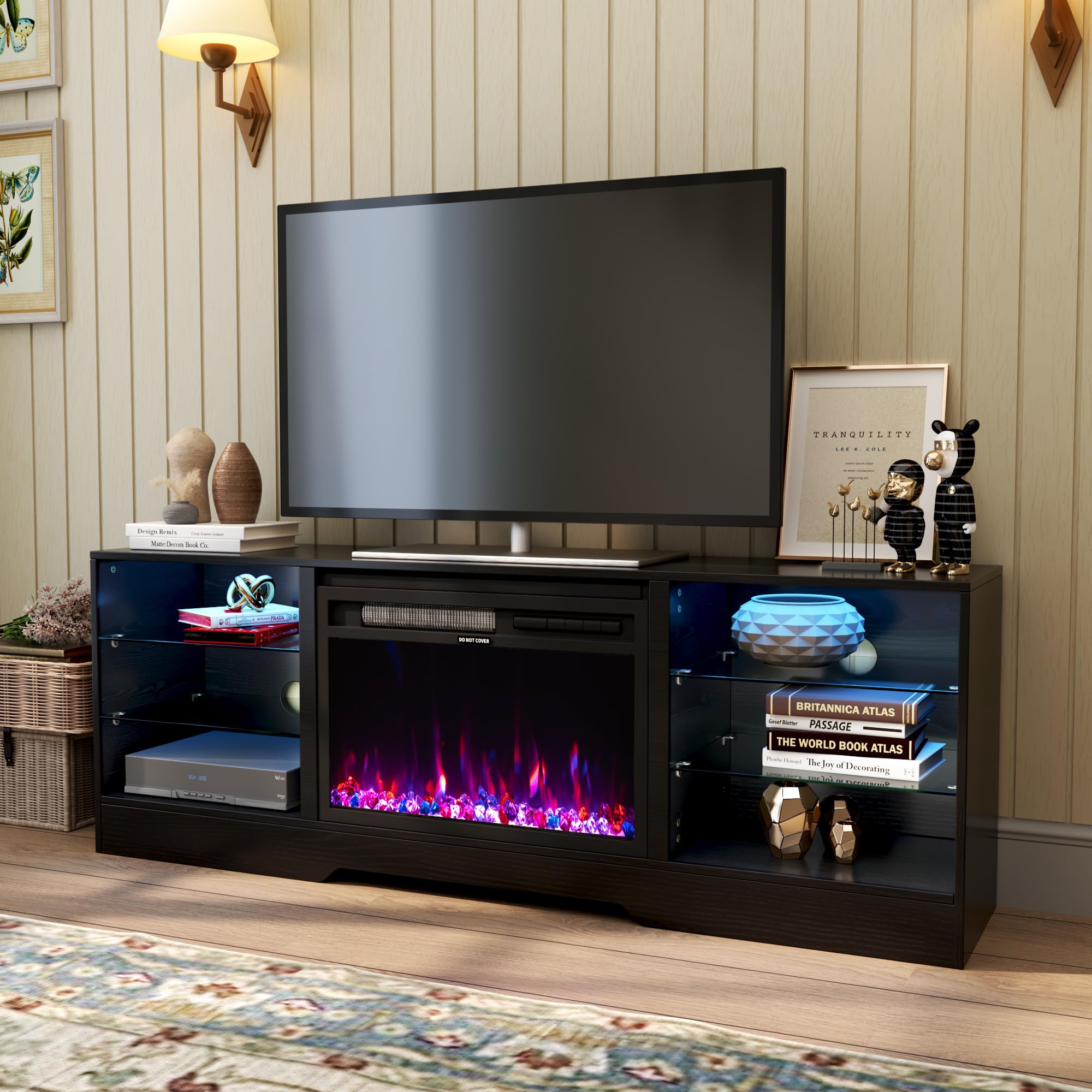 Amazon.com: COCO DESIGN Fireplace TV Stand up to 75