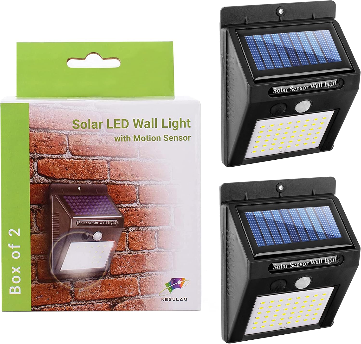 Solar Lights Outdoor Motion Sensor, 48 Super Bright LED Solar Lights Waterproof IP65 with Auto ON-Off Function, Great Security Lights for Garden, Fence, Backyard, Driveway, Front Door, Garage