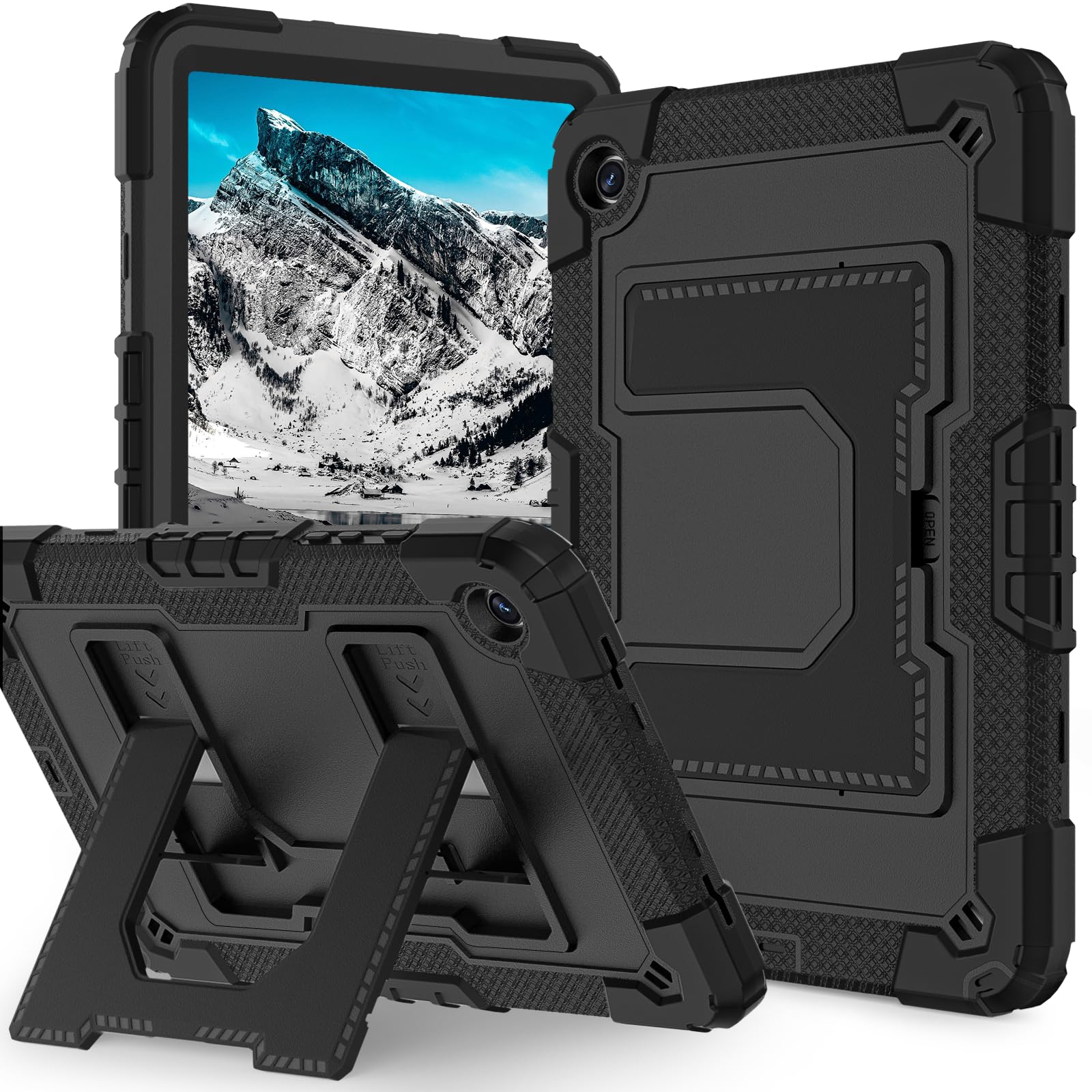 Étui rigide Galaxy Tab A11 Plus 11" antichoc avec porte-crayon - 8