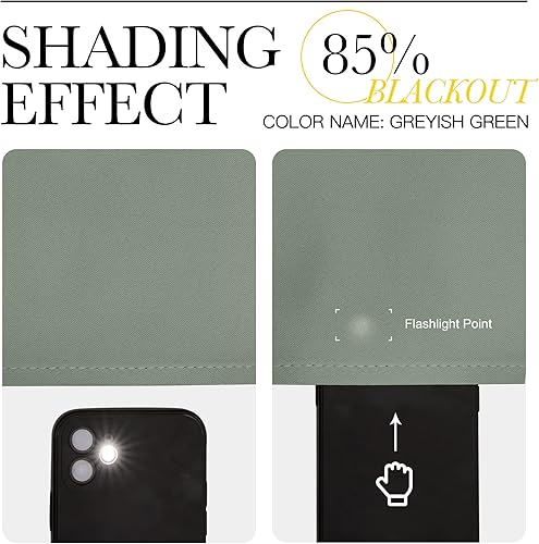 Miniatura 7 de NICETOWN Cortinas de dormitorio de 95 pulgadas de largo, con ojales en la parte superior, con aislamiento térmico, ahorro de energía, cortinas