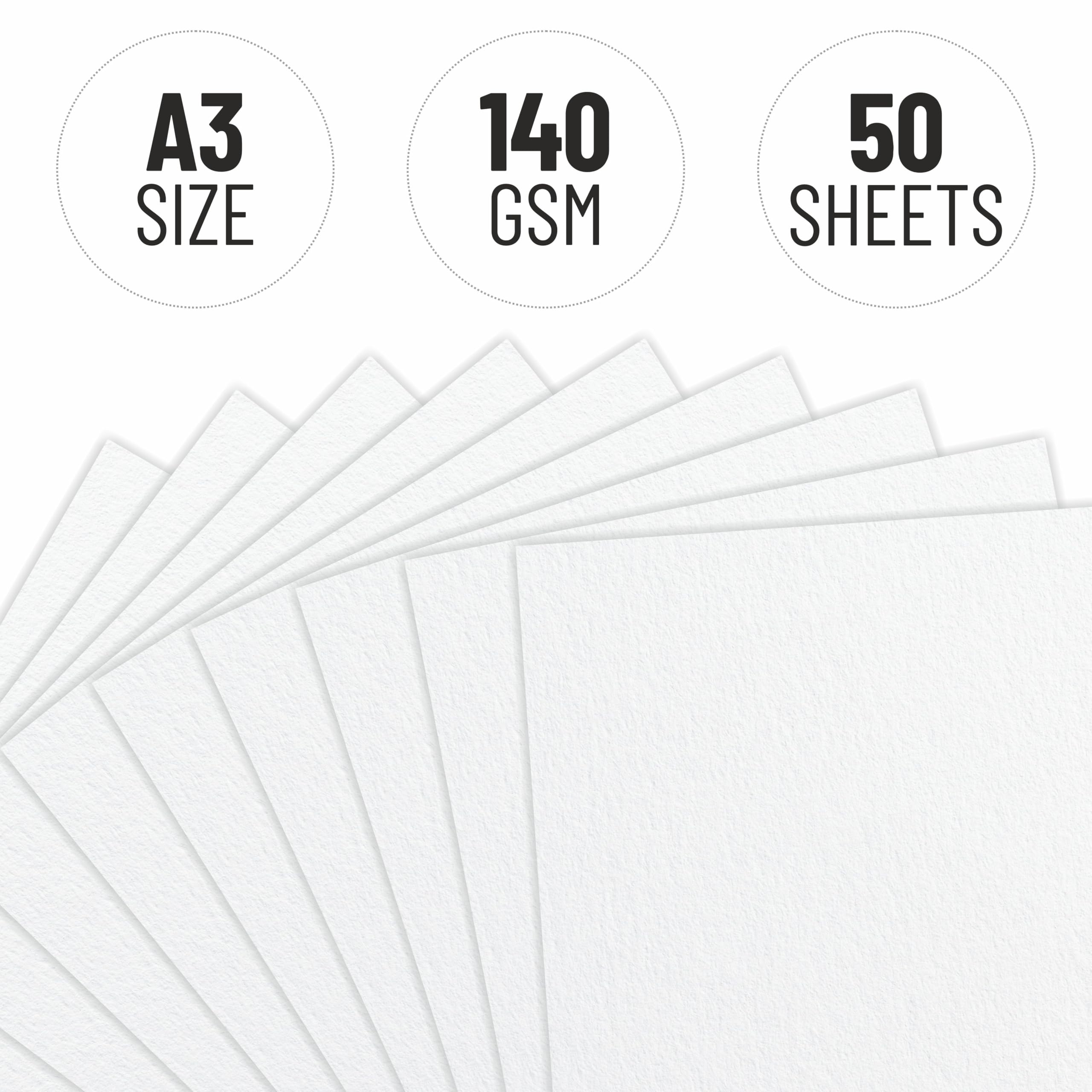 Anupam SketchO Sketching & Drawing Paper A3 | 50 Sheet 100 Pages | 140 GSM Sheet for Pencil, Charcoal, Graphite, redchalk Pastel, Chalk, Oil Pastel & Wax Crayon for Artist's & Amateurs - Image 3 thumbnail