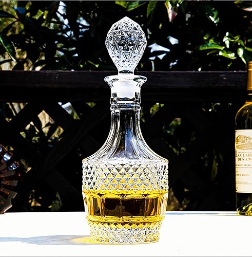 Miniatura 6 de Decantador de whisky con tapón hermético, decantador de licor, decantador de cristal Wiskey sin plomo y brandy vodka Bourbon para regalo, hogar,