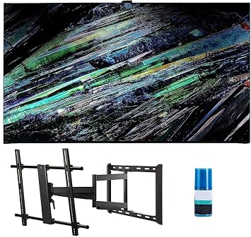 Sony XR77A95L 77 Inch QD-OLED 4K UHD Smart Google TV with AI Upscaling with a Large/Extra Large Full Motion Mount for 43 Inch-90 Inch Compatible TVs and HDTV Screen Cleaner Kit 2023