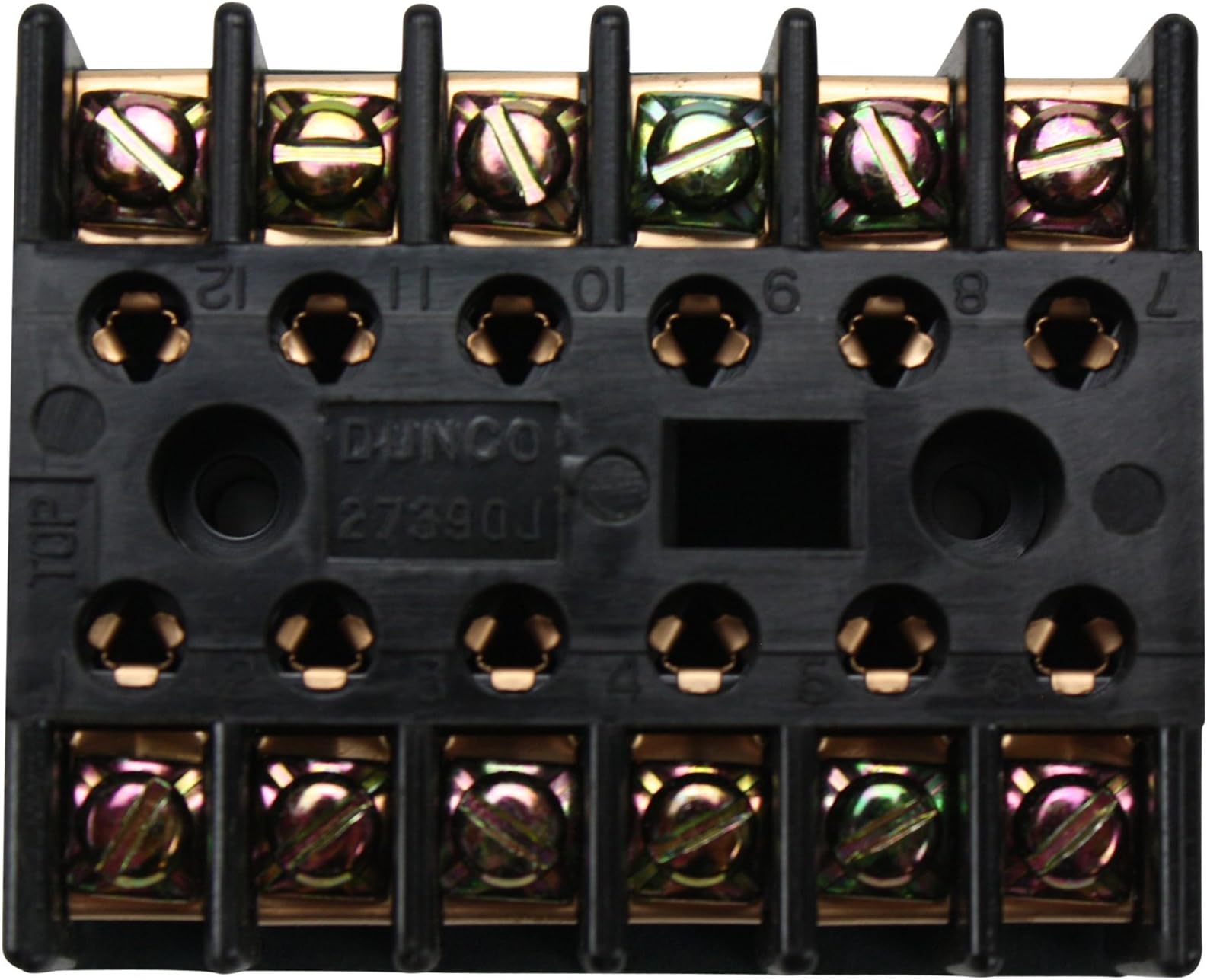 STRUTHERS-DUNNStruthers-Dunn Socket 27390 12 Pin Electrical Terminal Block Strip