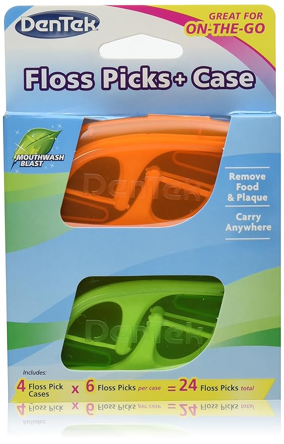 DenTek Floss Picks & Travel Case for OntheGo, 4 Travel