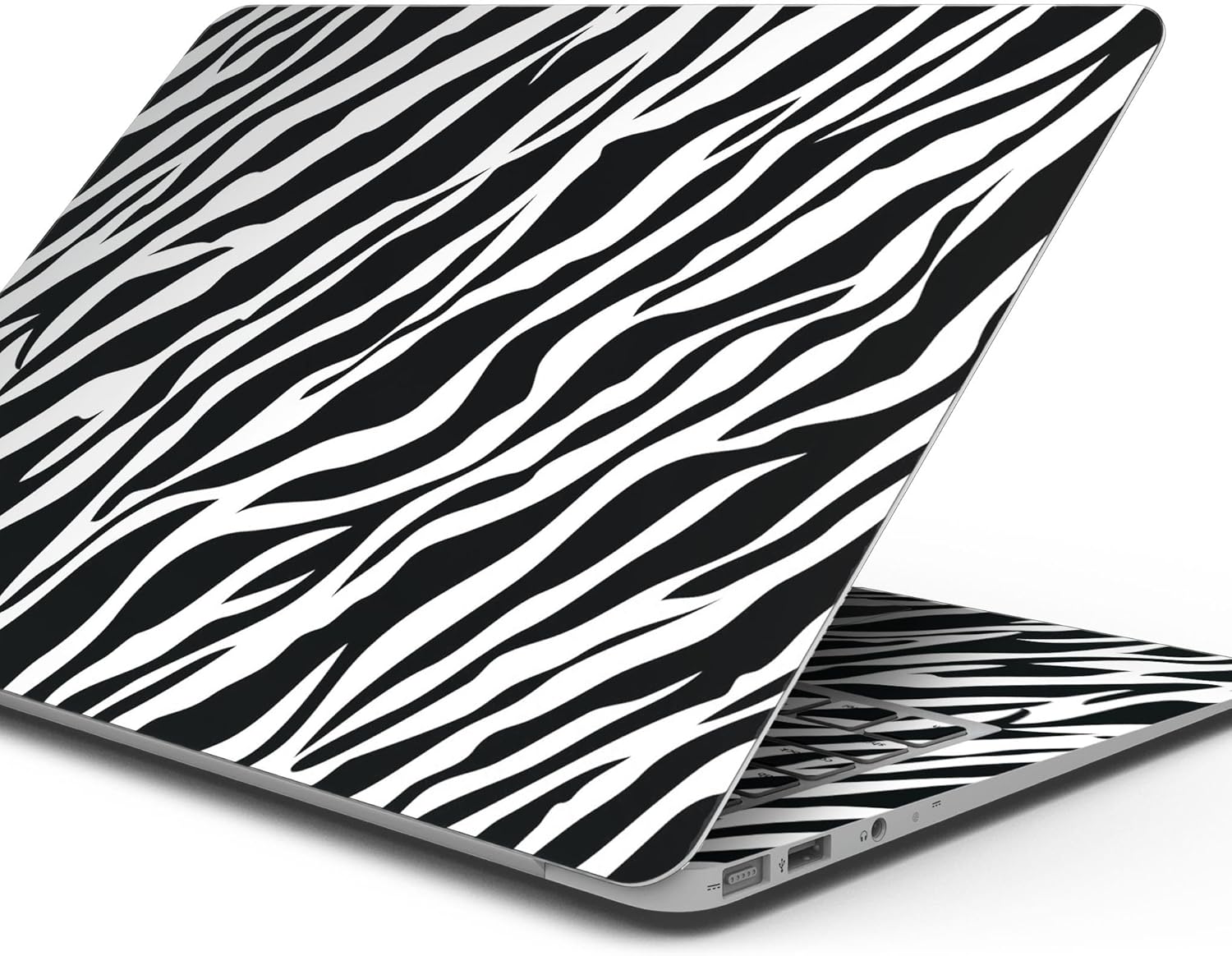 DesignSkinz - Compatible with MacBook Pro 14" M4 (A3401/A3185) - Skin Decal Protective Scratch Resistant Vinyl Wrap - Simple Vector Zebra Animal Print