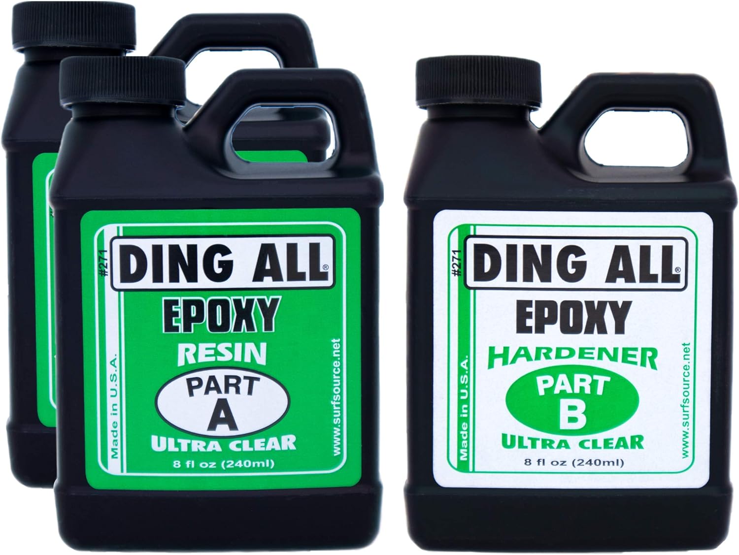 Ding All Epoxy 24oz Set/2x8oz Resin 1x8oz Hardener Surfboard Ding