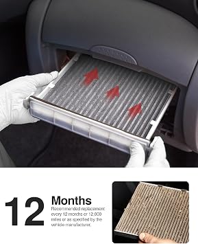 Puroma 1 Cabin Air Filter Activated Carbon for 6091C Chevrolet Cadillac GMC