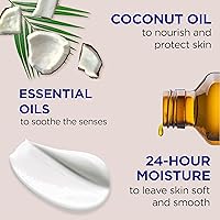 Vista 2 de Dr Teal's 24 Hour Moisture + Loción corporal, aceite de coco y aceites esenciales, 18 onzas líquidas (paquete de 3)