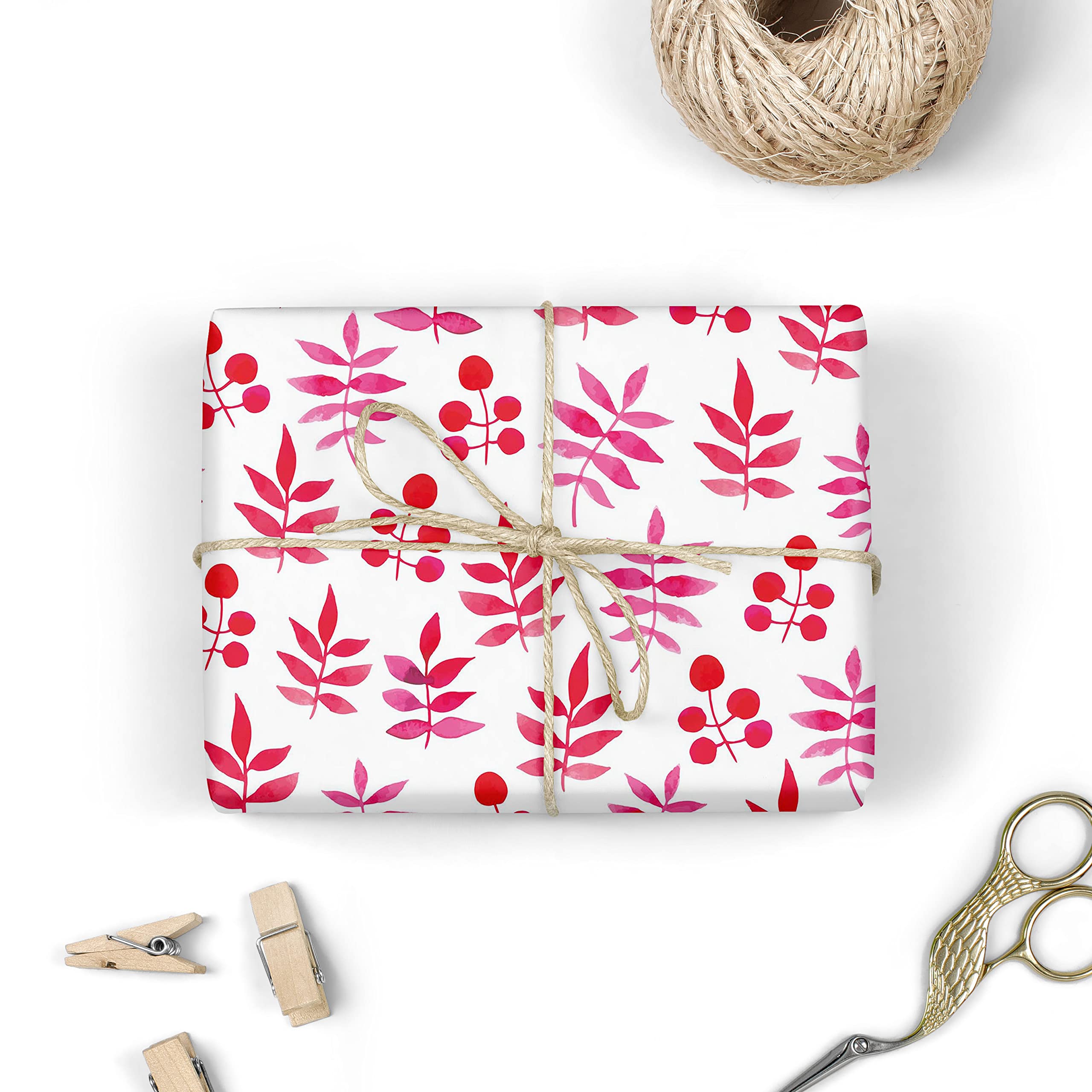 Rouleau De Papier Cadeau Professionnel 62 Cm X 100 M - Rayures Diagonales Rouges - Qualité LWC 80-90 G/m² - Pour Magasins Et Entreprises