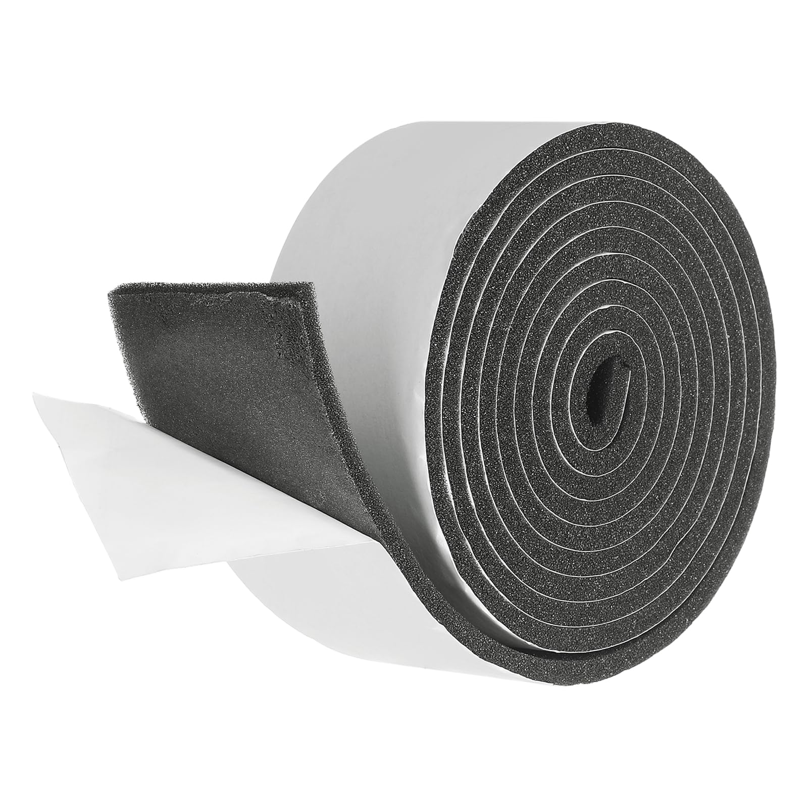 sourcing map Weather Stripping Door Seal, 50mm x 5mm Adhesive Foam Tape Seal Soundproof Insulation Strips for Door Frame Window Gaps (6.5 Feet)
