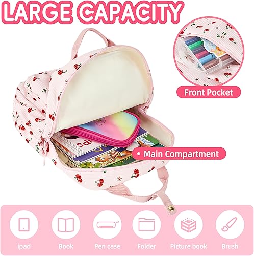 Miniatura 7 de Mini mochila de pana para libros, mochila escolar para niños pequeños, niñas y niños, preescolar, guardería, jardín de infantes, 13 pulgadas de