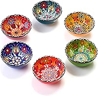 Vista 9 de BCS Juego de 6 cuencos de cerámica pequeños para inmersión, tabla de preparación de cocina y charcutería, plato de salsa de soja, platos decorativos